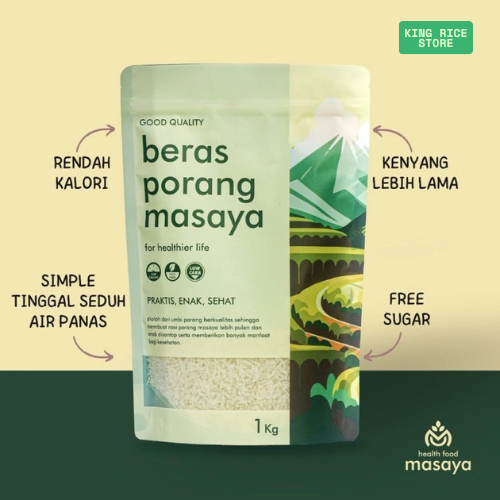 

READY STOCK !!! Beras Porang Masaya Rendah Kalori 1kg