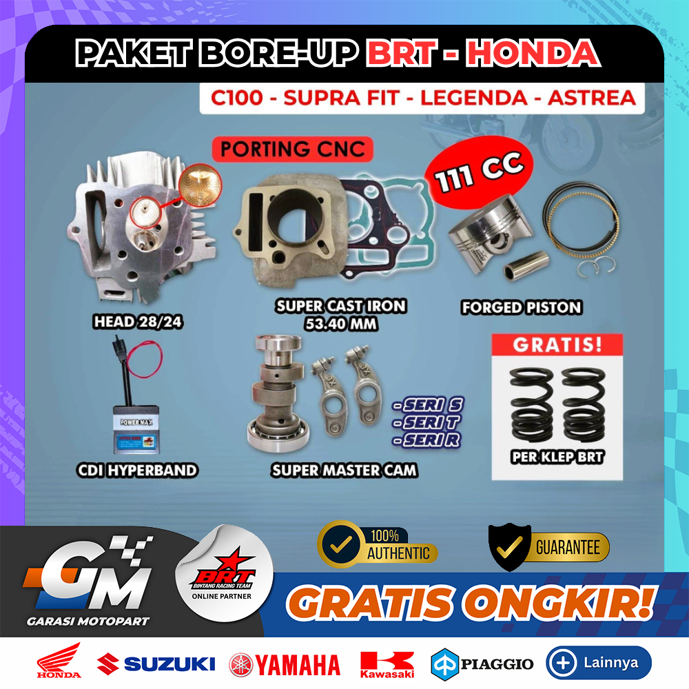 Super Head 28/24 BRT Honda  C100 - Supra Fit - Legenda - Astrea Baru Berkualitas