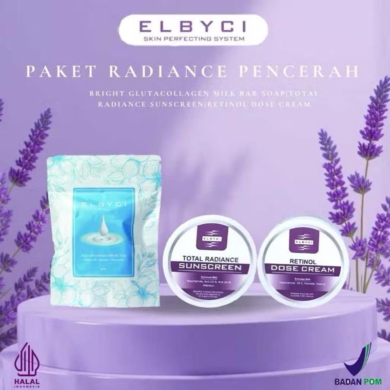[original free gift] PAKET HC  ELBYCI SKINCARE Mencerahkan Dan Memutihkan Wajah Paket Pencerah Lengk