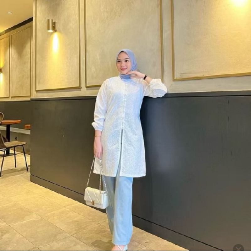 CHEA Tunik Katun Bordir ( KATBOL ) /Tunik Kondangan /ATASAN WANITA KATUN BOLONG