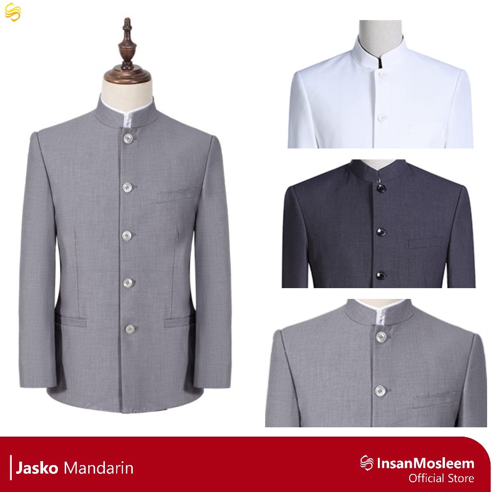 KODE O17D InsanMosleem  Jasko Jas Koko Model Mandarin Pria Dewasa Hightwiss