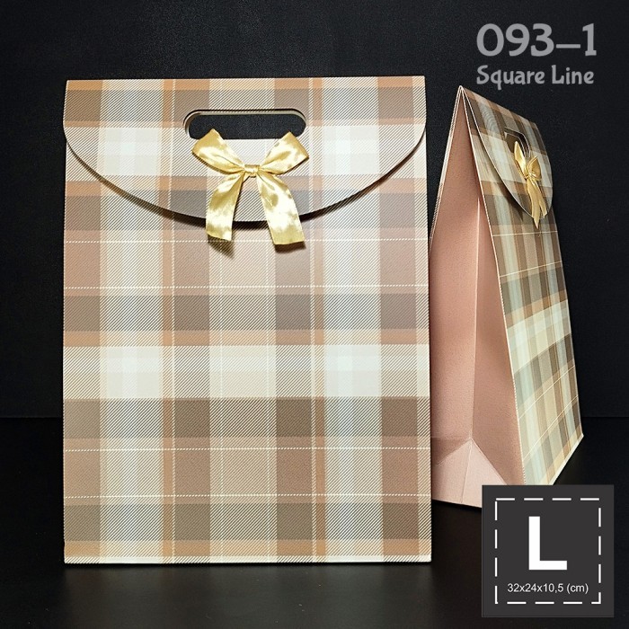 

Paper Bag L Pita - Goodie Bag / Goody Bag / Tas ULTAH - SQUARE LINE