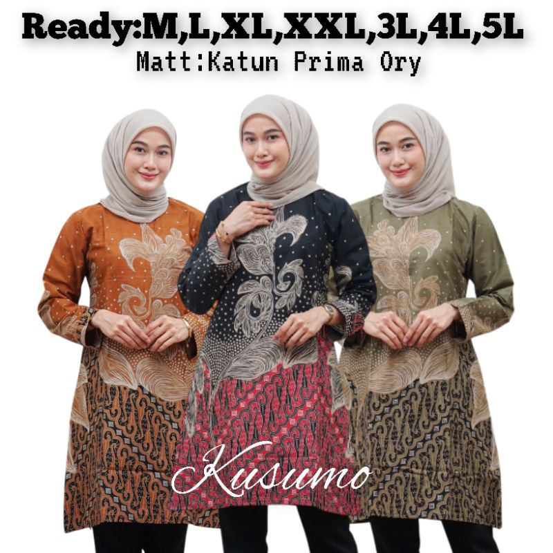 TUNIK BATIK WANITA JUMBO/ATASAN BATIK TUNIK WANITA MODERN/BAJU BATIK TUNIK WANITA/BAJU TUNIK BATIK