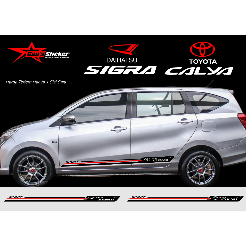 Sticker variasi Toyota Calya Daihatsu Sigra aksesoris mobil Calya Sigra