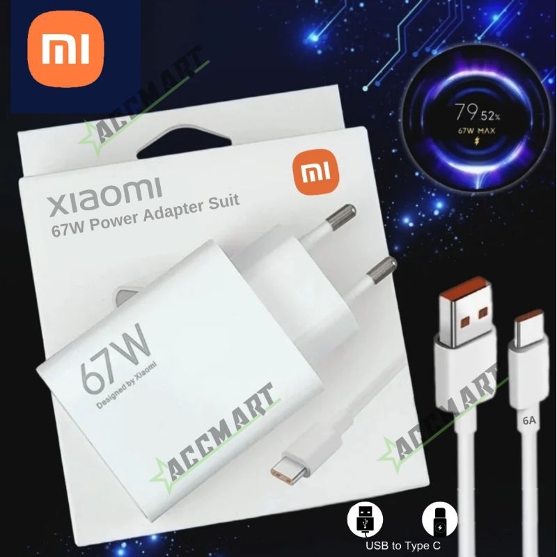 Charger Xiaomi 67Watt Original Fast Charging Turbo MDY-12-EH