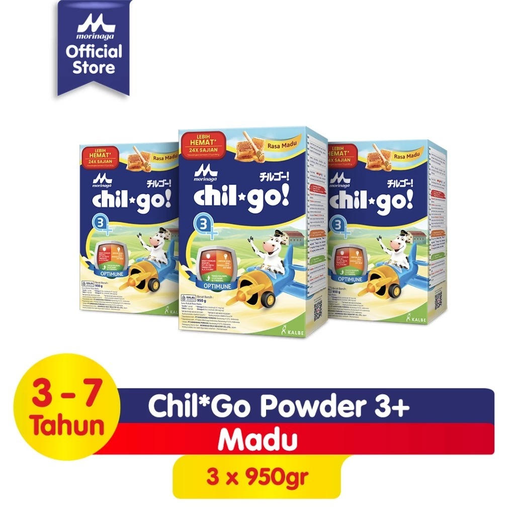 

Paket 3x Chil Go! Powder 1+ Madu 950g Optimune DHA