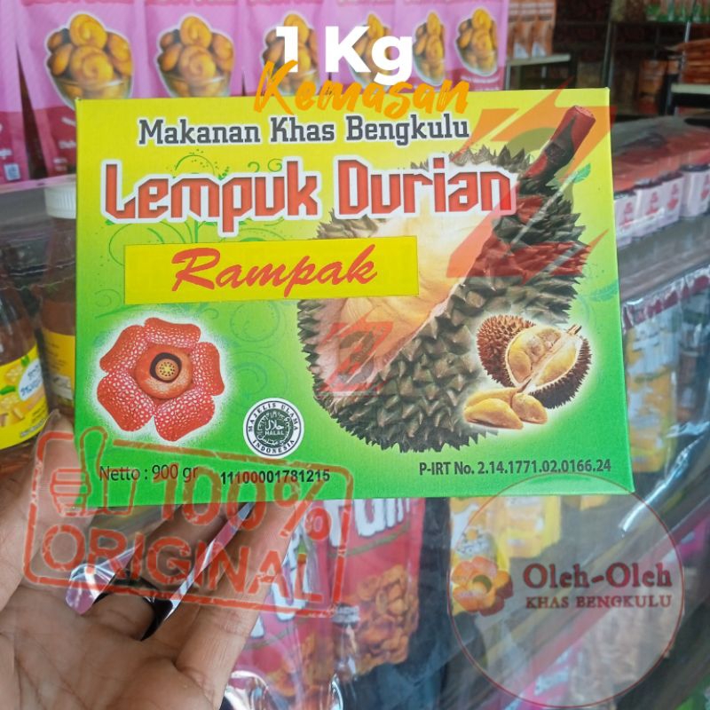 

LEMPUK DURIAN 1Kg Rampak Makanan Khas Bengkulu