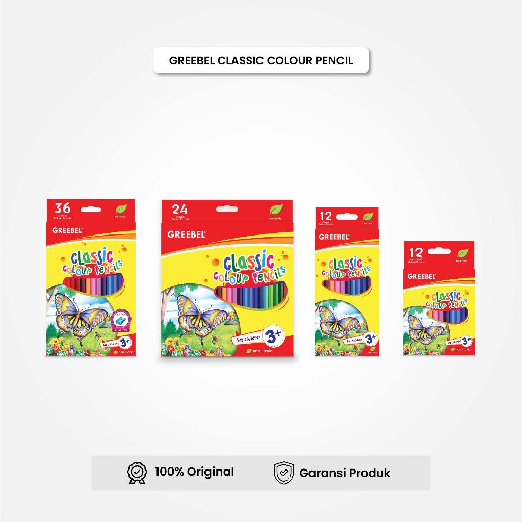 

GREEBEL Pensil Warna Classic Colour 12/24/36 Warna / Colour Pencil