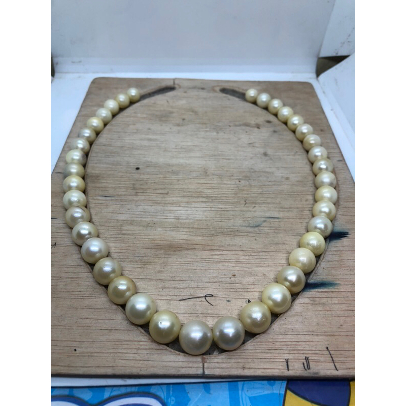 kalung full mutiara air laut cream kalung mutiara laut mutiara cream