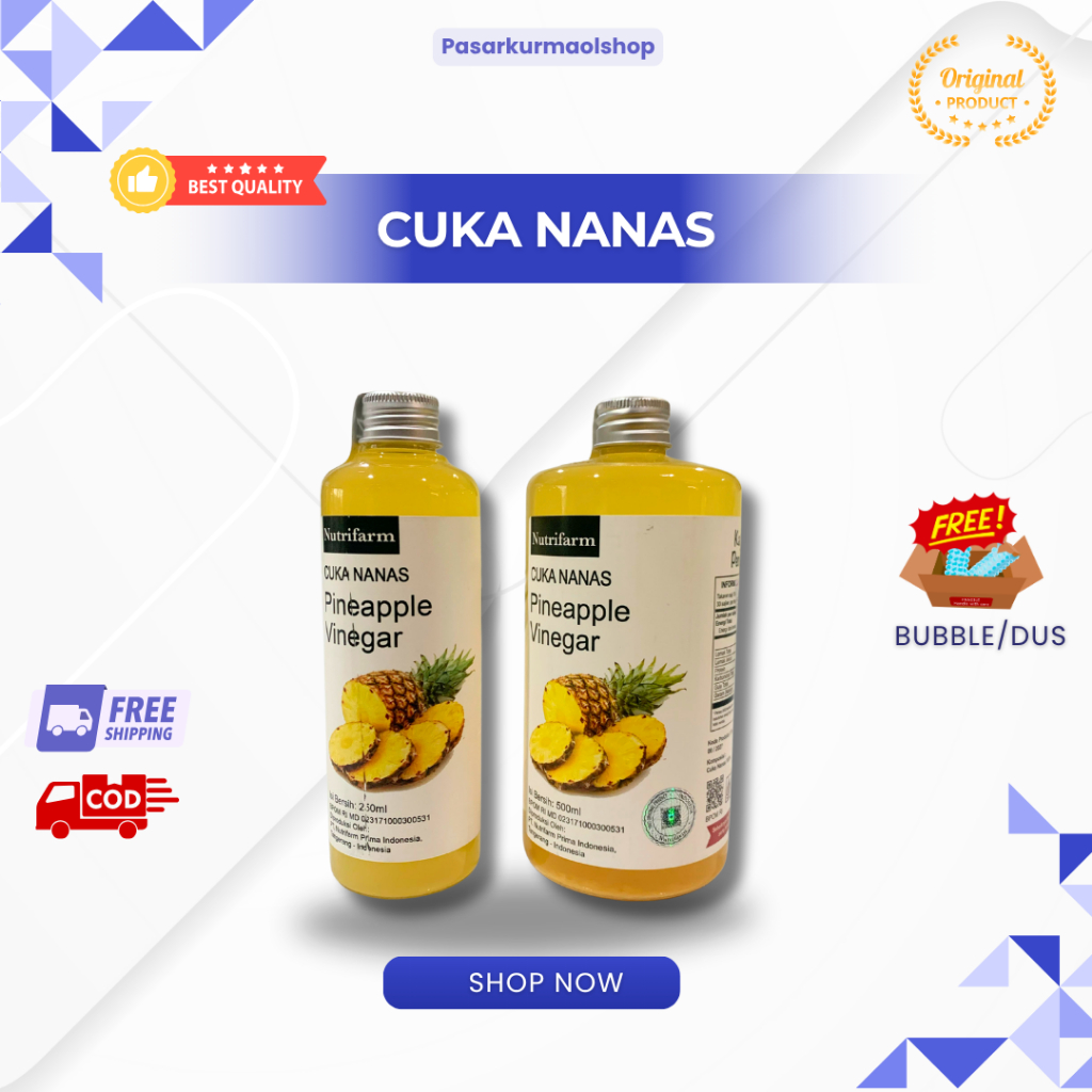 

Nutrifarm Cuka Nanas Asli Fermentasi Alami – Murni Tanpa Bahan Kimia – Cuka Buah Sehat untuk Diet & Detoks