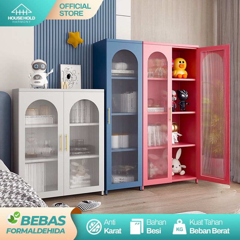 Lemari Kaca Lemari Tas Kaca Minimalis Lemari Hias Ruang Tamu Rak Pajangan Ruang Tamu Kaca Full Besi