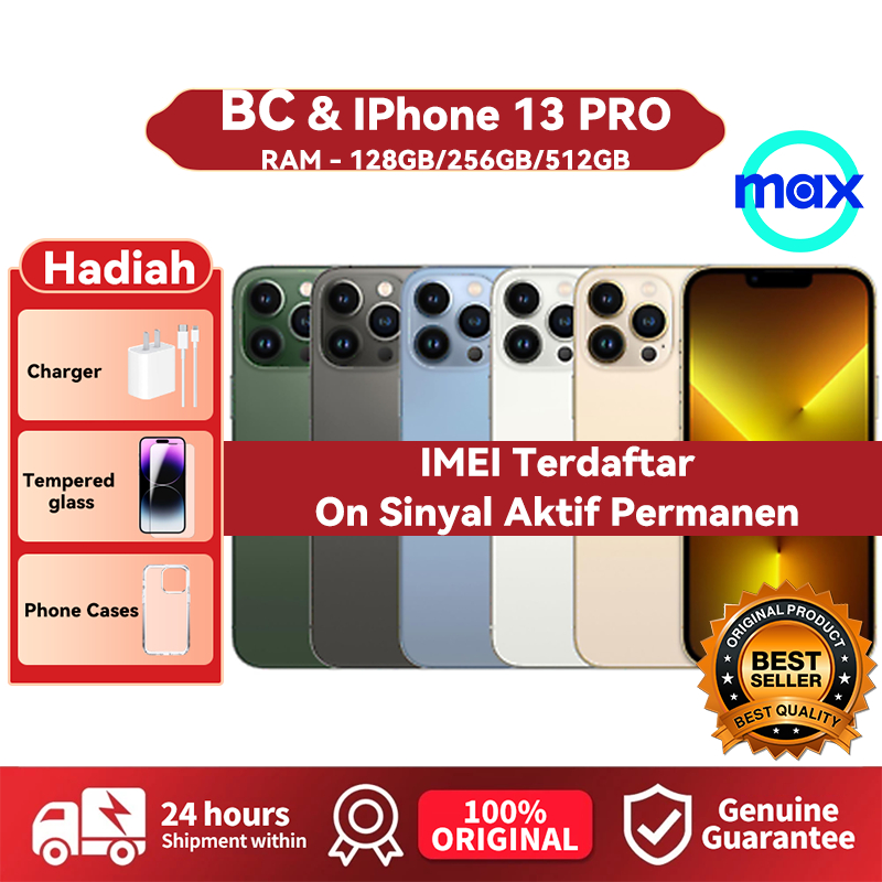 BC & IP 13 PRO/IP 13 PRO MAX Second Beacukai BC Bekas 128gb/256gb SECOND LIKE NEW ORIGINAL 100% BERG