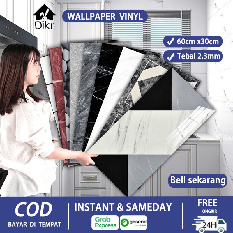 Wallpaper VINYL Marble / Lantai Vinyl Keramik Marbel Granit /Wallpaper Kamar Mandi Anti Air 60CM*30C