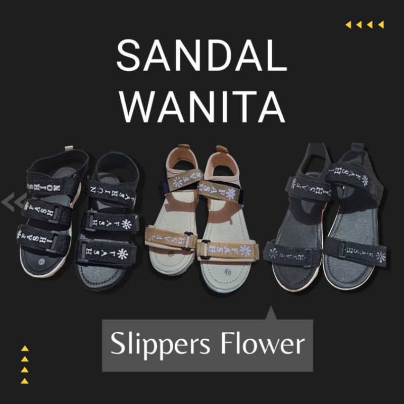 Sandal Selop Wanita Motif Bunga
