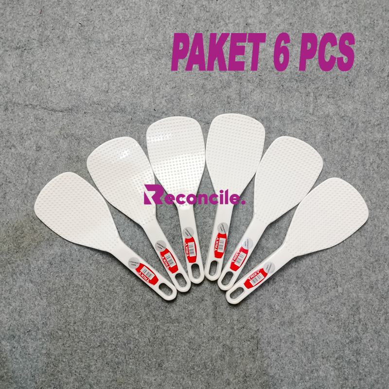 AM09 - Grosir Centong Putih Pasangan Mejikom Centong Plastik Cukil Nasi Centong Nasi Plastik