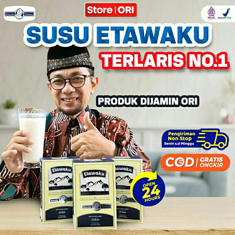 

Etawaku Platinum - Susu Kambing Etawa Murni & Krimer Bubuk Original 1 Box 200gram