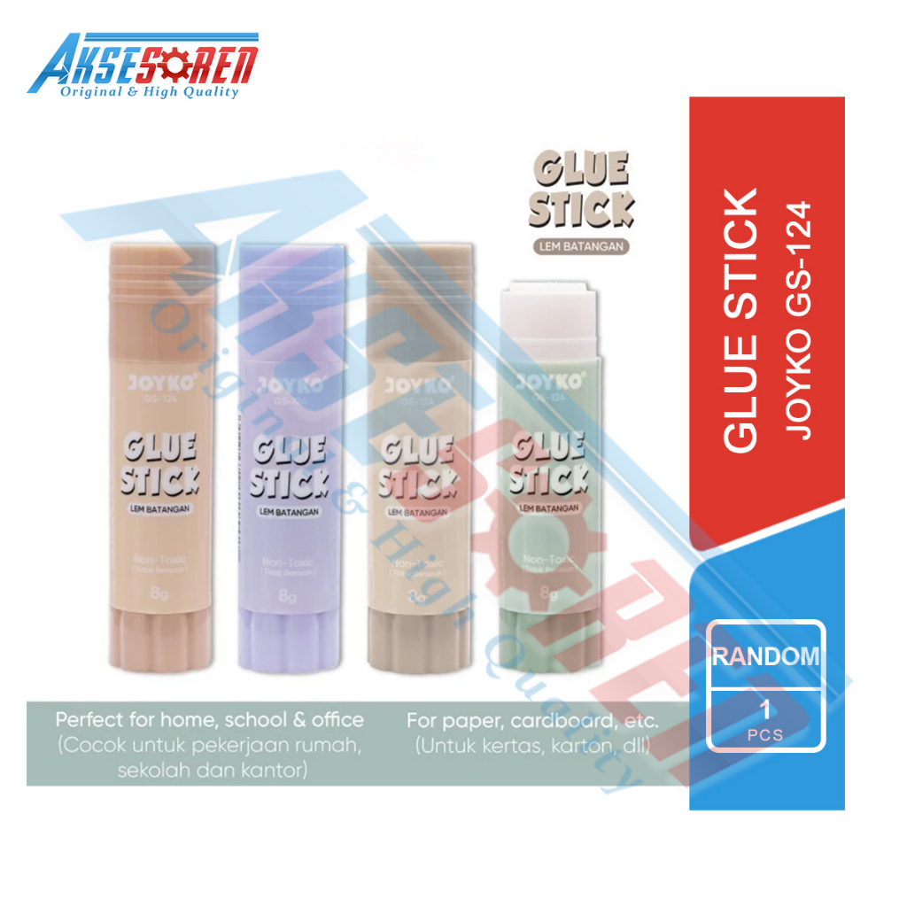 

Aksesoren Lem Kertas Glue Stick Joyko [GS-124/1 Pcs ] / Lem Stik Buku Untuk Sekolah