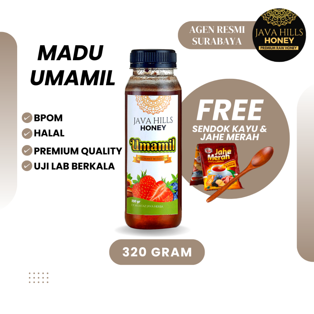 

Javahills Honey Madu Umamil 320gr – Madu Herbal Khusus Ibu Hamil Alami Aman untuk Nutrisi Daya Tahan
