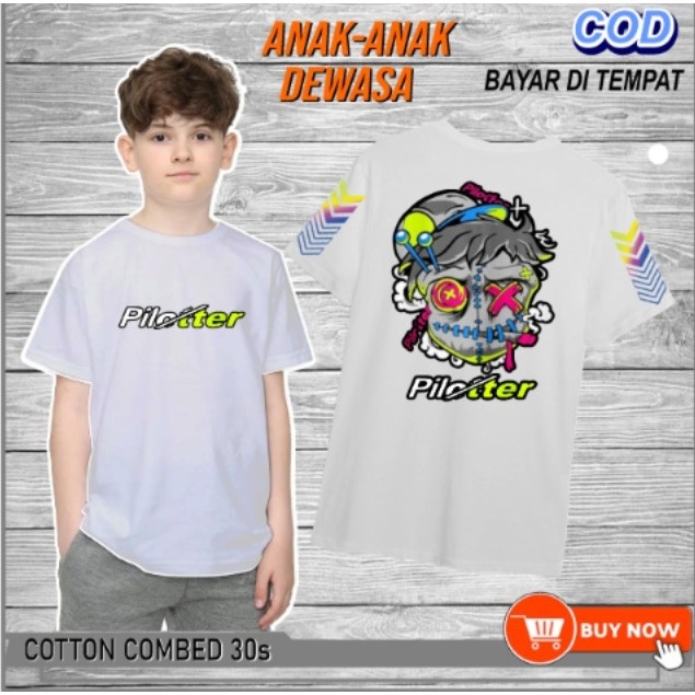 Kaos T-shirt PILOTTER ZOMBIE PREMIUM HIGH QUALITY BEST SELLER