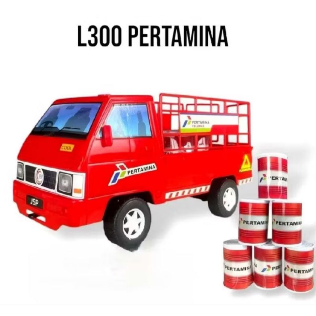 Mainan Anak Mobil Pick Up L300 PERTAMINA OLI / Mainan Pickup Versi TABUNG OLI PERTAMINA MURAH