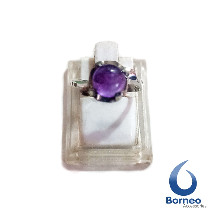 Cincin Batu Kecubung Ungu Wanita
