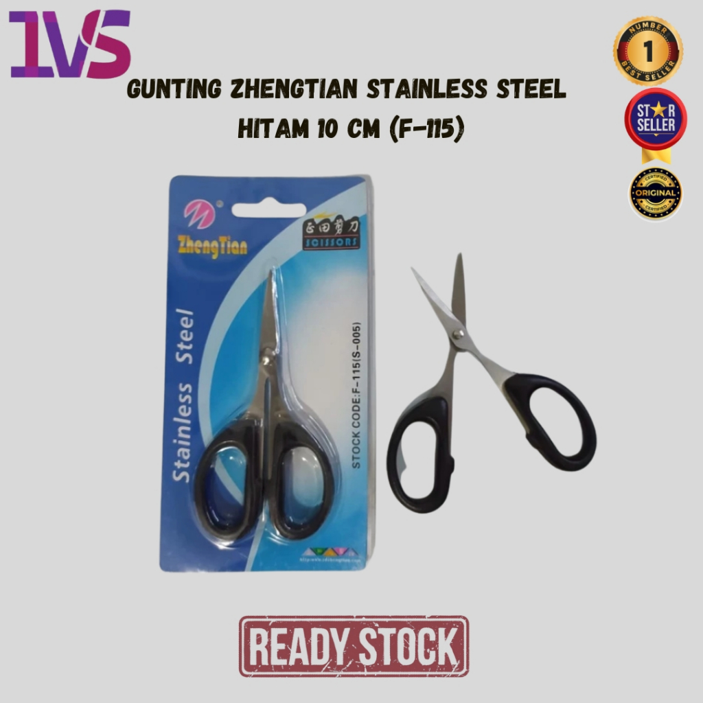 

Gunting ZhengTian Stainless Steel Hitam 10 cm (F-115)