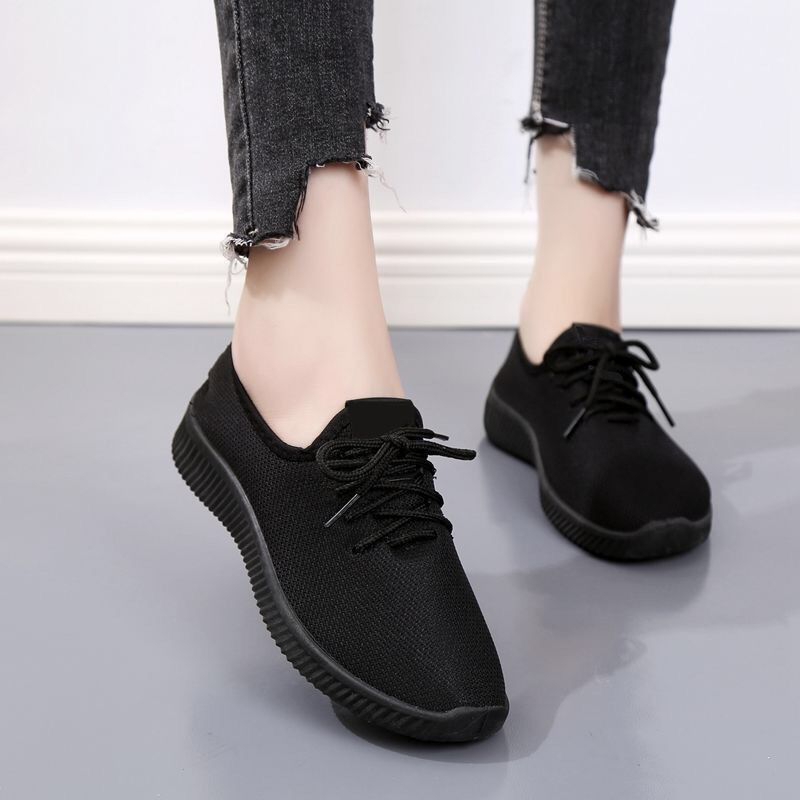 sneaker hitam polos Sepatu Sneaker Hitam Polos Kasual Pria Wanita polos sepatu