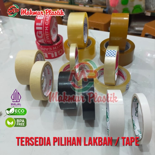 LAKBAN BENING / LAKBAN COKLAT / LAKBAN KERTAS / LAKBAN HITAM / DOUBLE TAPE / LAKBAN FRAGILE / FRESH