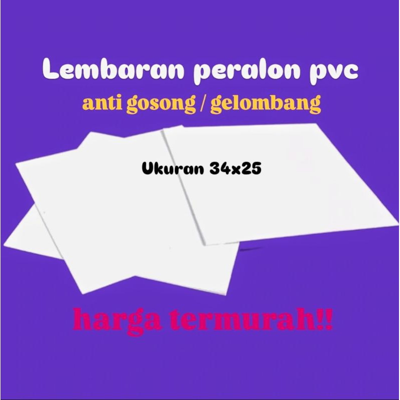 ukuran 34x25 lembaran peralon PVC/untuk kerajinan tangan/miniatur