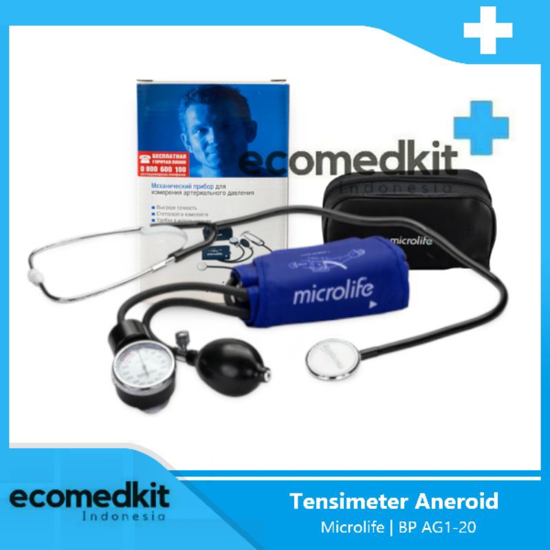 Tensimeter Aneroid Manual Plus Stetoscope Microlife Paket Alat Tensi Darah