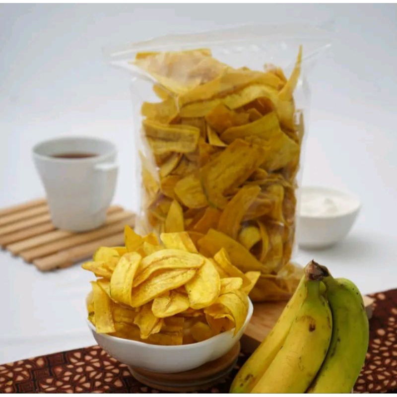 

Cemilan Keripik Pisang Gurih Makanan ringan Keripik pisang 1kg Kerpik pisang Premium