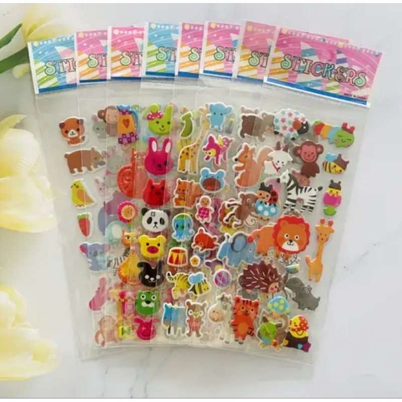 

J (J13) STIKER KARAKTER KARTUN TIMBUL/STICKER MOTIF LUCU / DEKORASI