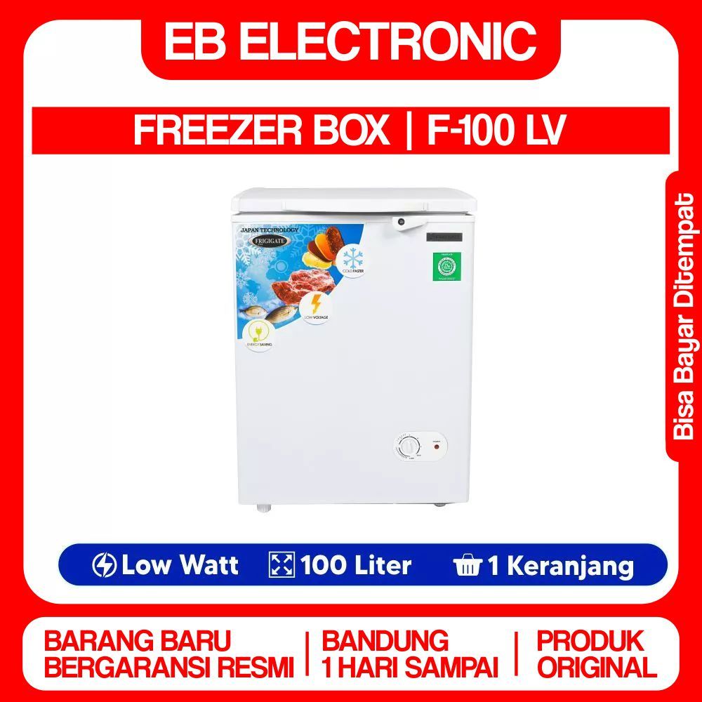 FREEZER FROZEN FOOD CHEST FREEZER FRIGIGATE CF-100LV 100Liter Frozen Food Pendingin Makanan (KHUSUS 