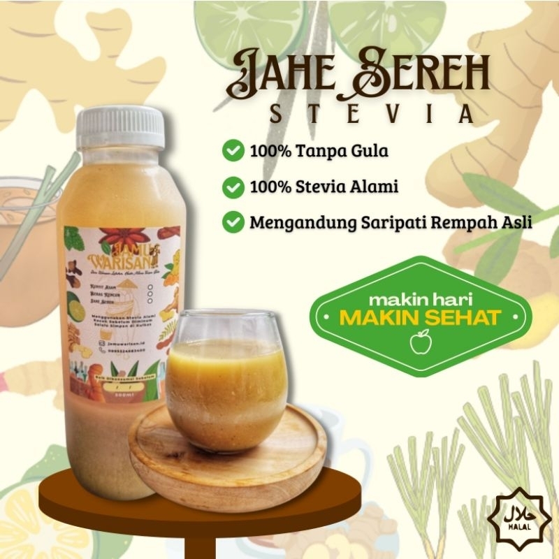 

Jamu Warisan – Jahe Sereh Stevia | Jamu Hangat Tanpa Gula, 500ml