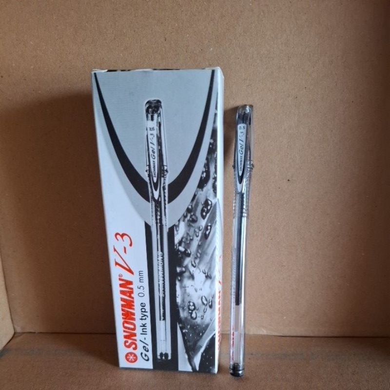 

(pcs) pen snowman V3 Gel -ink type 0.5mm HITAM