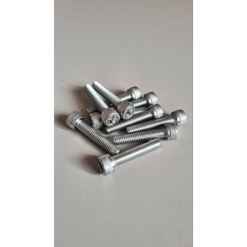 Baut Stainless steel M6 30mm. setara drat baut 10
