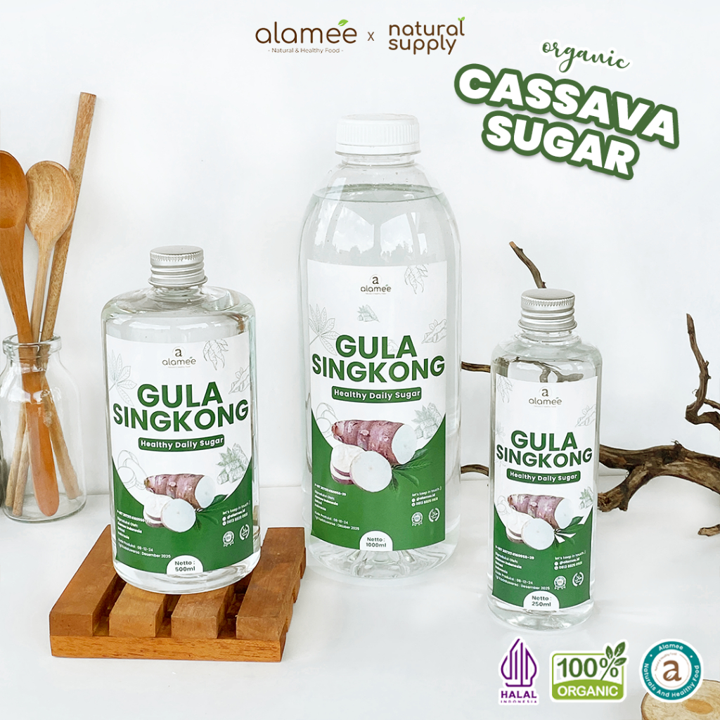 

ALAMEE Gula Singkong Ketela Organik Cair Asli Rendah Kalori Pemanis Sweetener Fructose Gluten Free