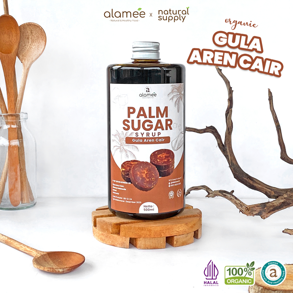 

ALAMEE Gula Aren Cair Syrup Palm Sugar Cair Organic Organik Pure Murni Barista Brown Sirup Natural