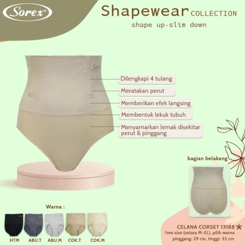 Celana Dalam Korset Sorex 13188 Semi Korset Pelangsing