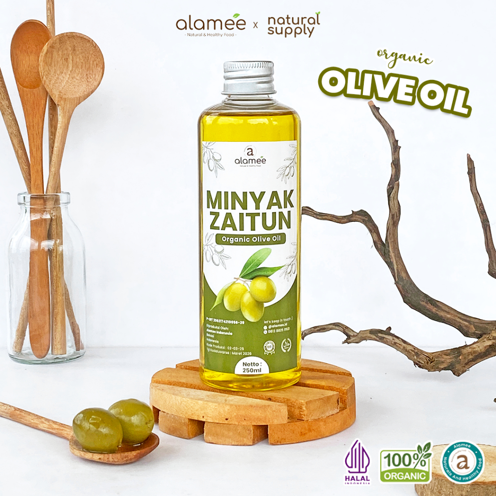 

ALAMEE Minyak Zaitun Untuk Diminum Olive Oil Extra Virgin Organic Organik Murni Asli Masak EVOO