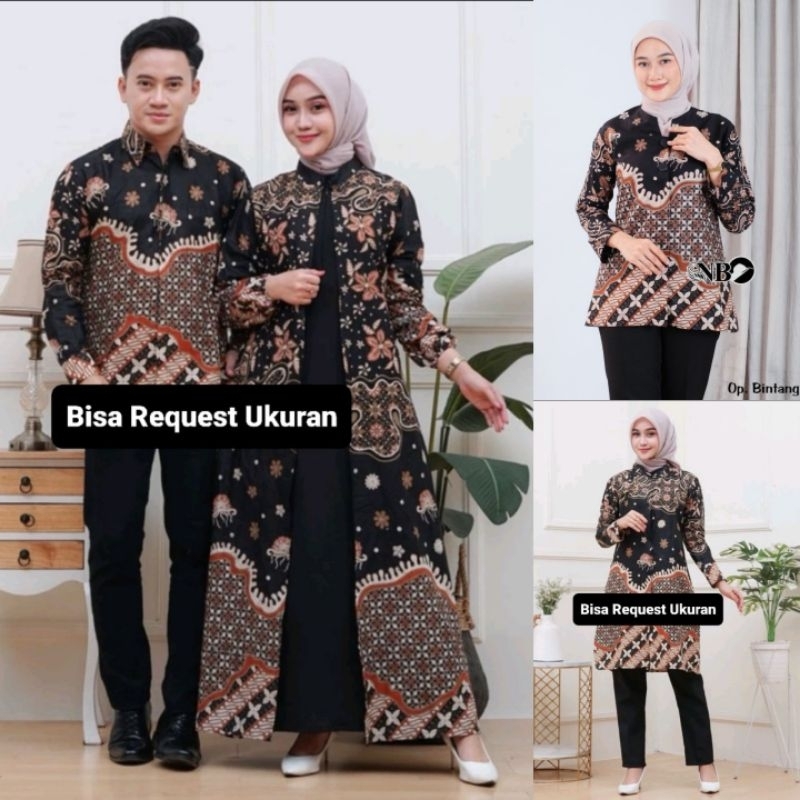 BAJU SERAGAM BATIK COUPLE GAMIS PASANGAN SARIMBIT KELUARGA CUSTOM ANAK BALITA REMAJA CEWEK COWOK / A