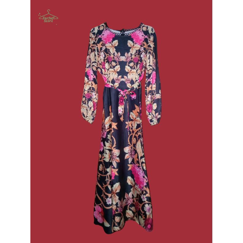 preloved dress bunga-bunga