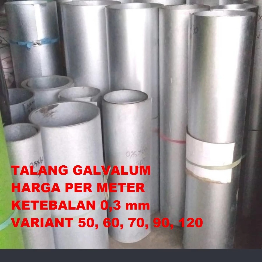ECERAN 0,3 TALANG SENG GALVALUM PLAT 0.30 TINGGI 50 60 70 90 120 CM HARGA PER 1 METERAN