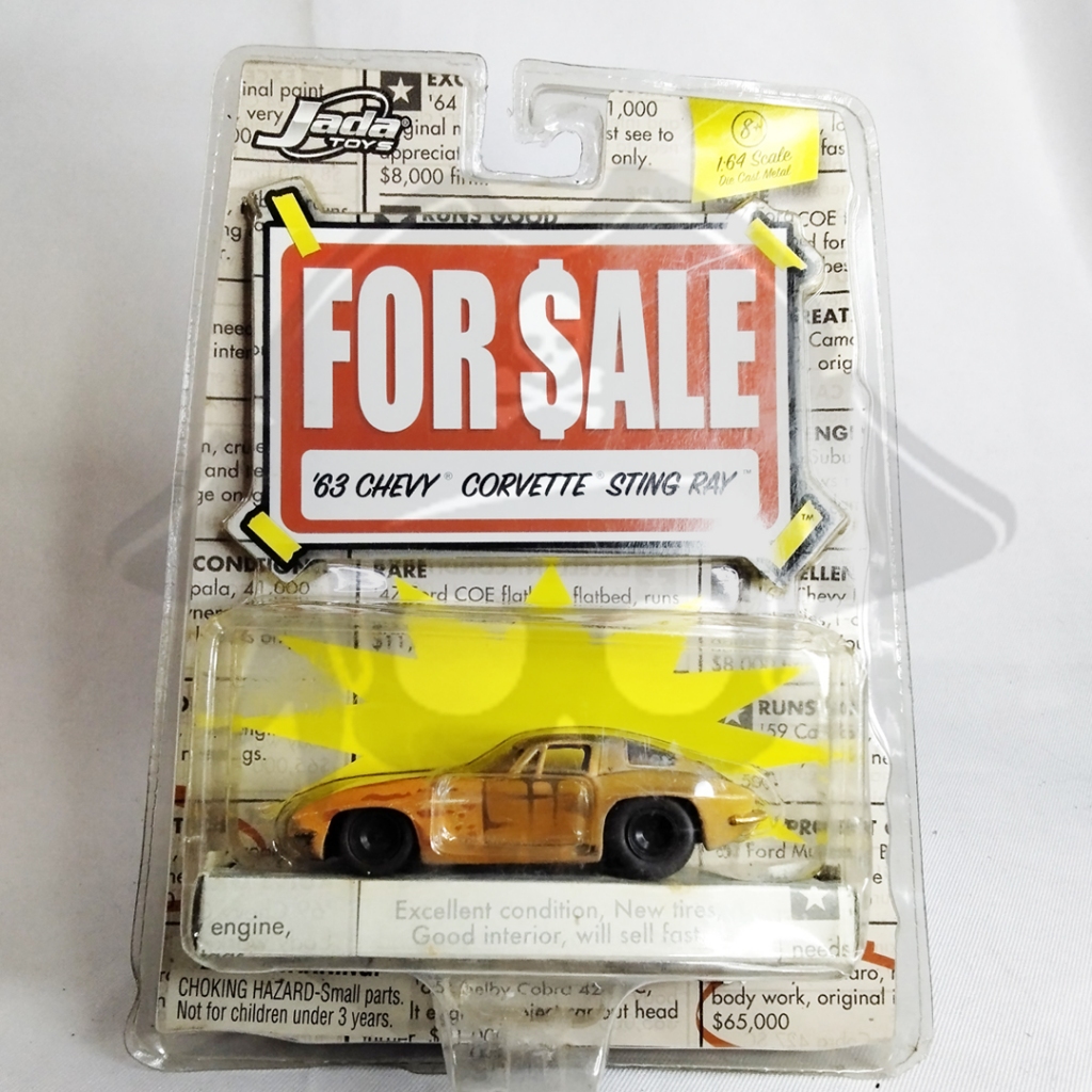 DIECAST JADA REAL CARS 63 CHEVY CORVETTE STING RAY, DIECAST BAN KARET