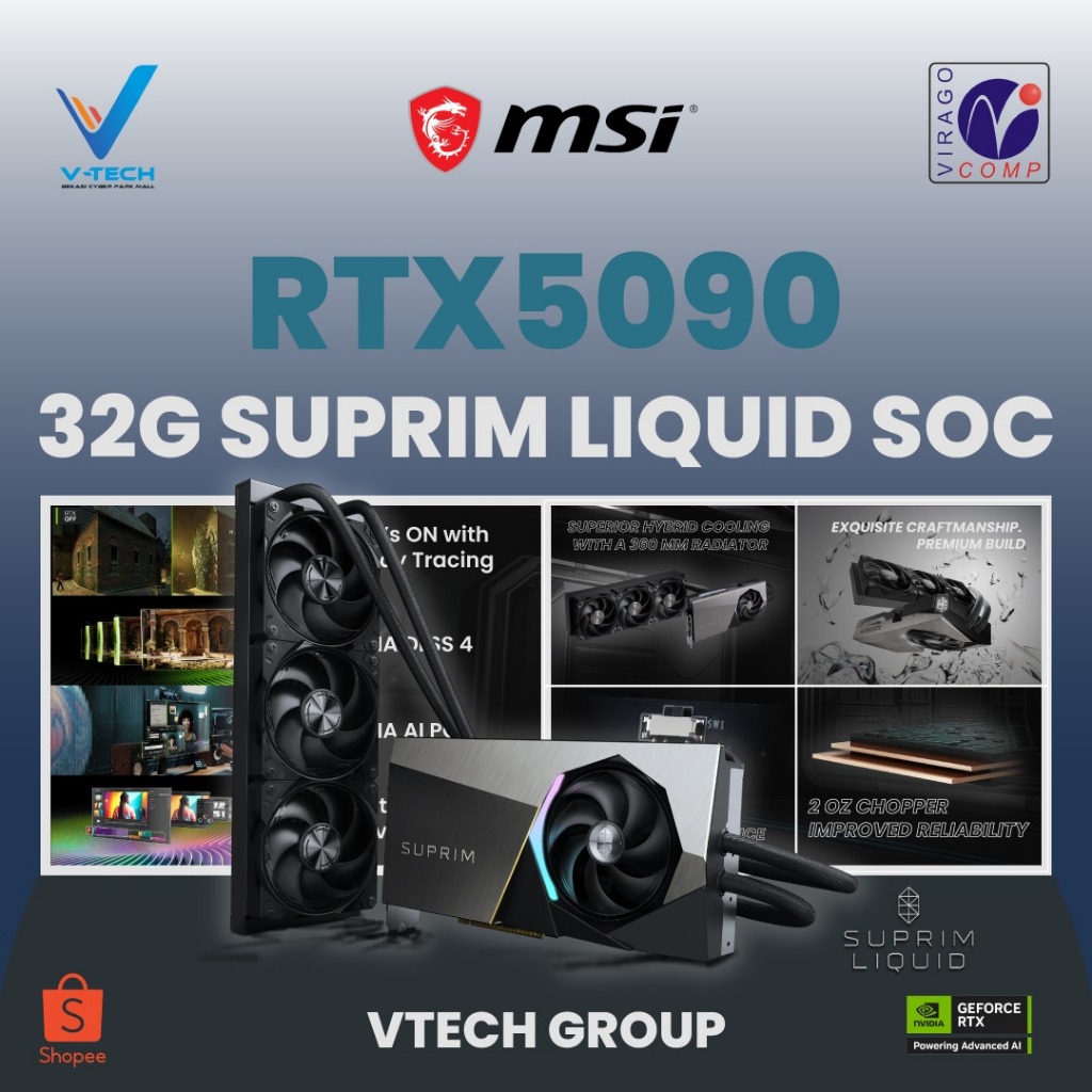 VGA MSI RTX5090 32GB Suprim Liquid SOC