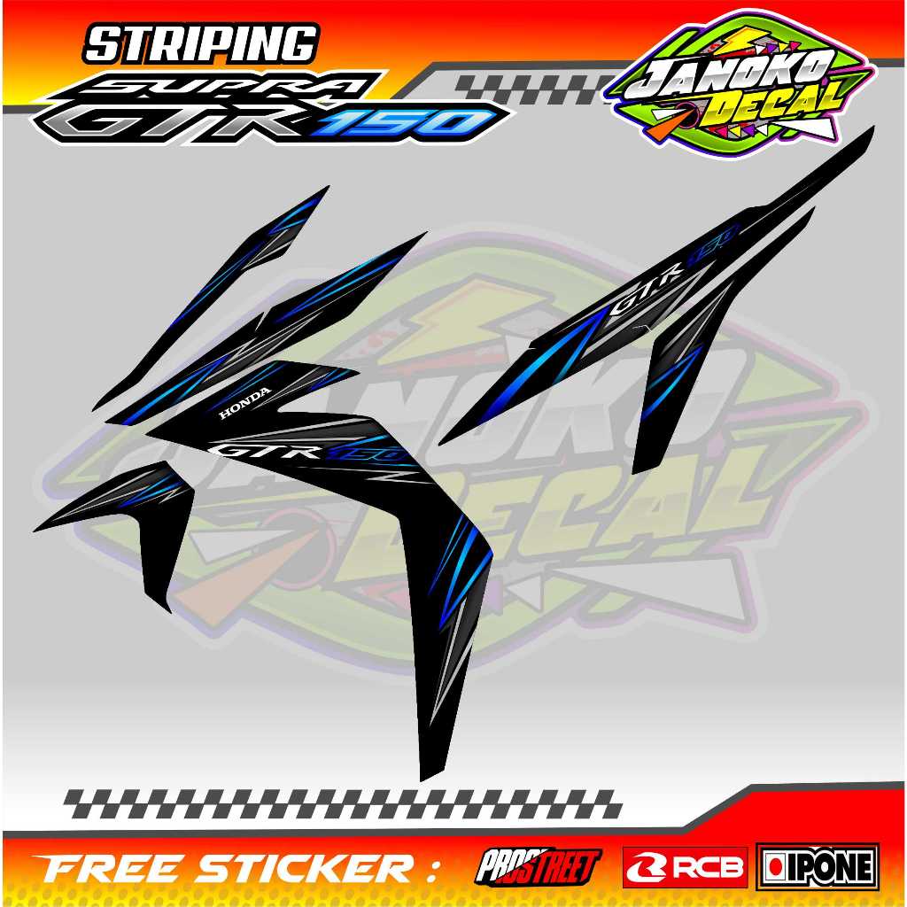 STRIPING VARIASI HONDA SUPRA GTR 150 / STICKER LIST VARIASI MOTOR SUPRA GTR 150