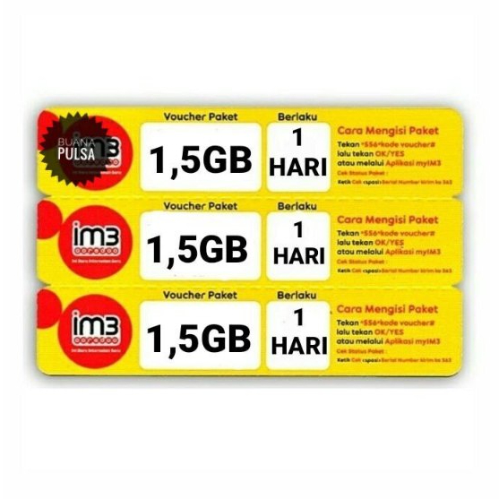 INDOSAT DATA FREEDOM INTERNET 1,5GB (5GB) 1HARI