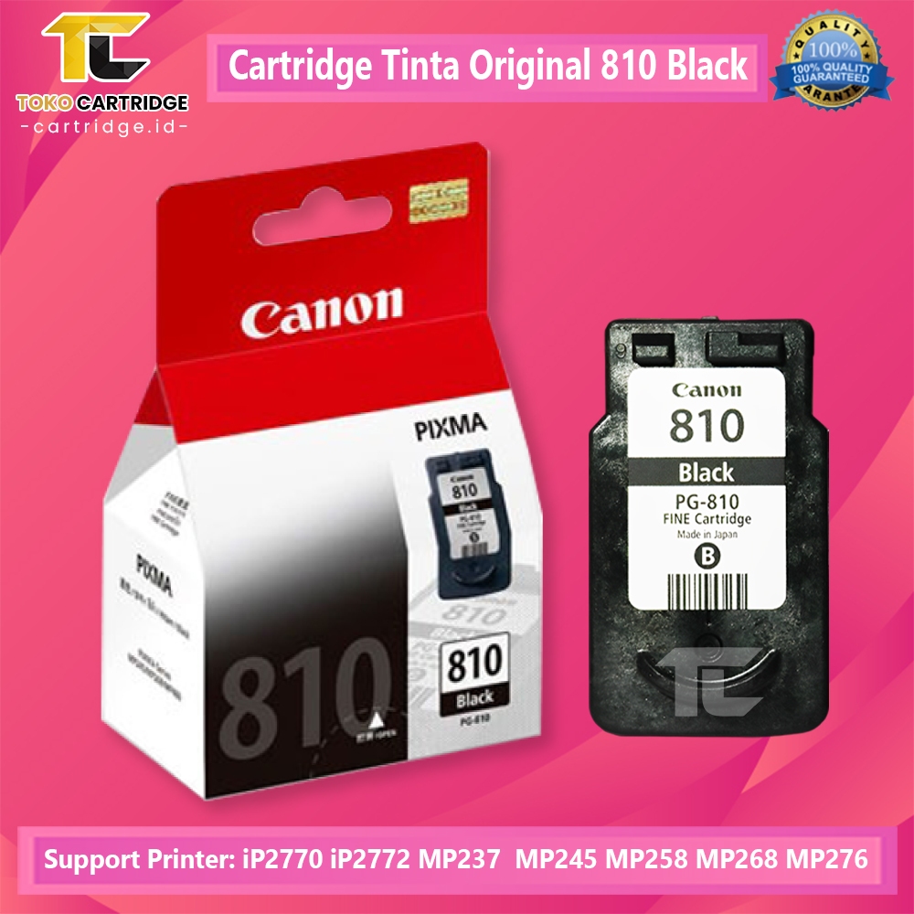 Cartridge Canon PG810 Black Original  Catridge PG 810 Katrid Tinta PG-810 Hitam Printer Ink Black Hi
