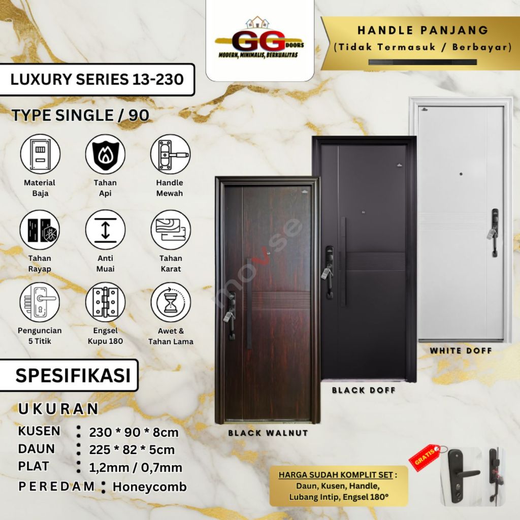 GG Doors Luxury 13-230 - Pintu Baja Single/MS/Double