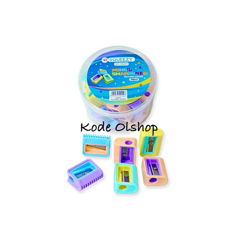 

Kode Atk - Serutan Pensil Kayu Squeezy Satuan Warna Kombinasi / Peraut Squeezy Warna Simpel / Peruncing Squeezy eceran